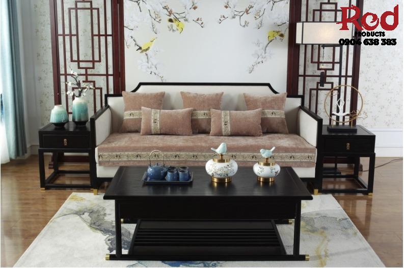 Khăn trải sofa màu cà phê họa tiết chim HEP02