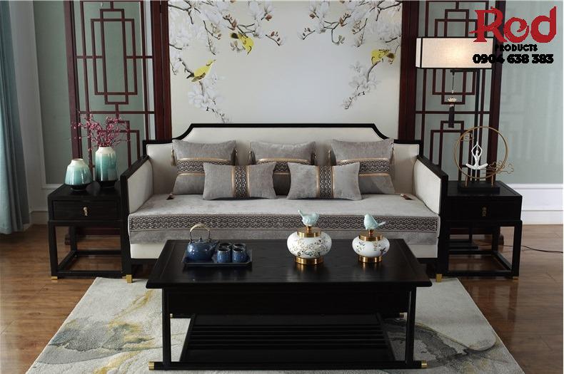 Khăn trải sofa màu xám họa tiết vân mây HEP02