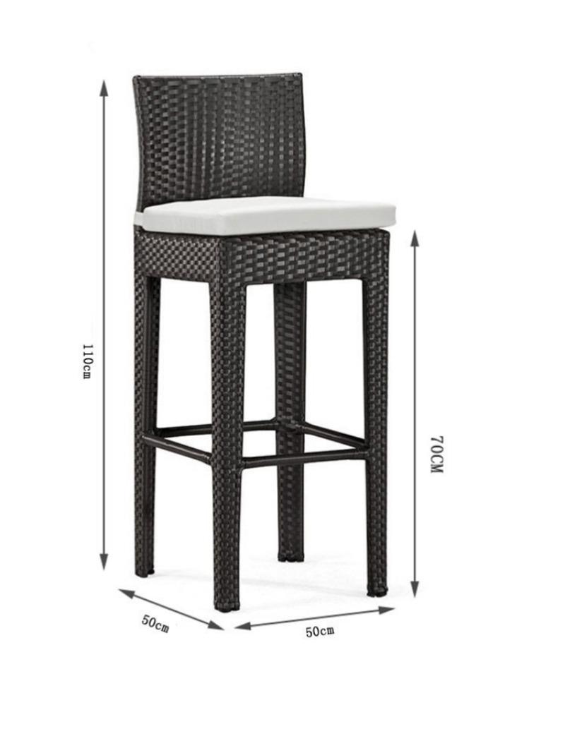 Bàn ghế bar giả mây ban công ngoài trời BYT001 10 Bàn ghế bar giả mây ban công ngoài trời BYT001 13