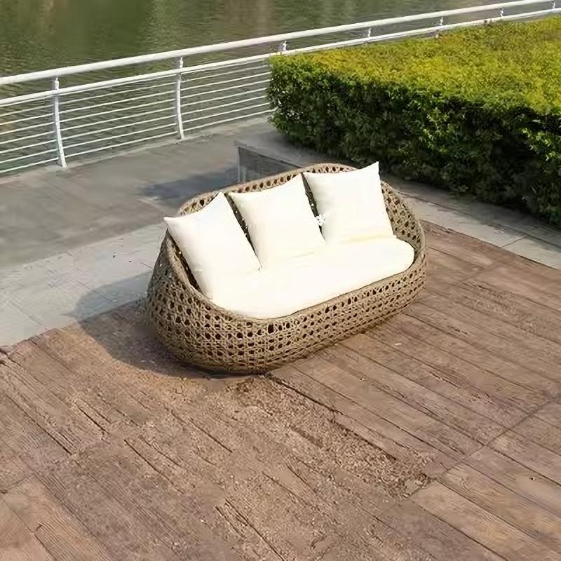 Bàn ghế sofa giả mây thư giãn hình kén SDF001 11