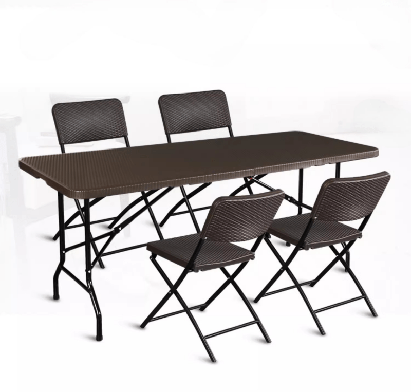 Bộ bàn ghế giả mây đan thư giãn ngoài trời TX1838 7