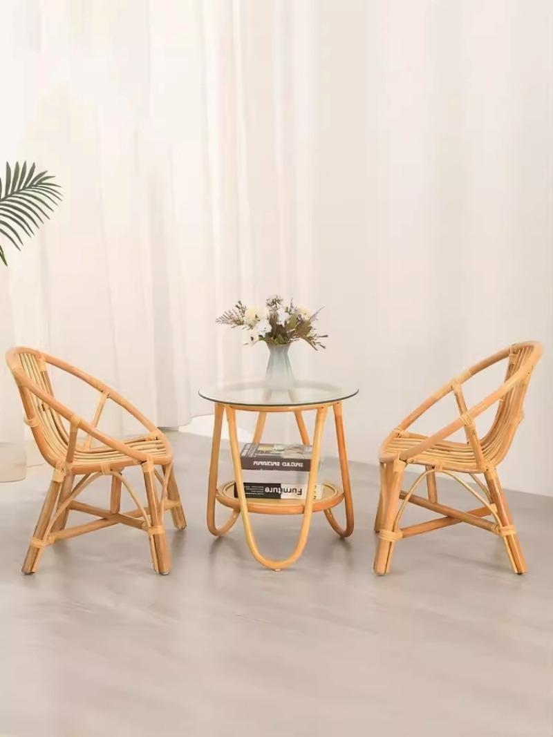 Bộ bàn ghế mây uống trà thư giãn NH0302 3 Bộ bàn ghế mây uống trà thư giãn NH0302 6