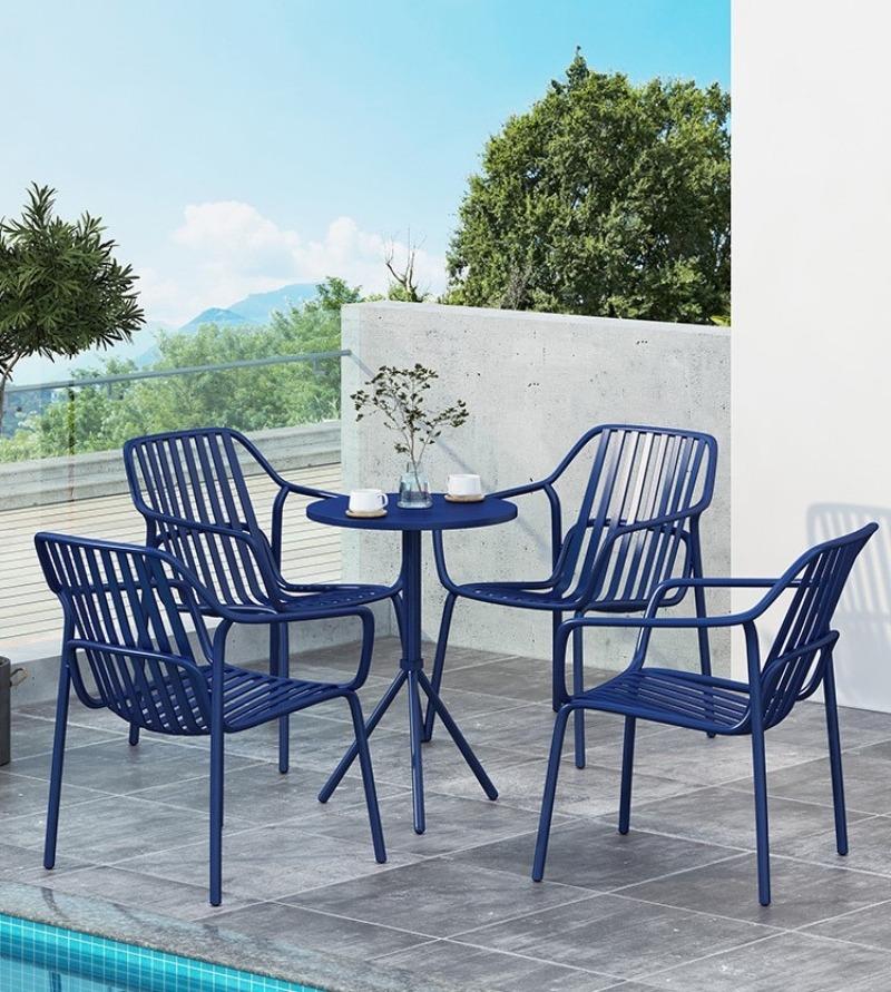 Bộ bàn ghế sân vườn quán trà sữa tối giản CQ0336 14