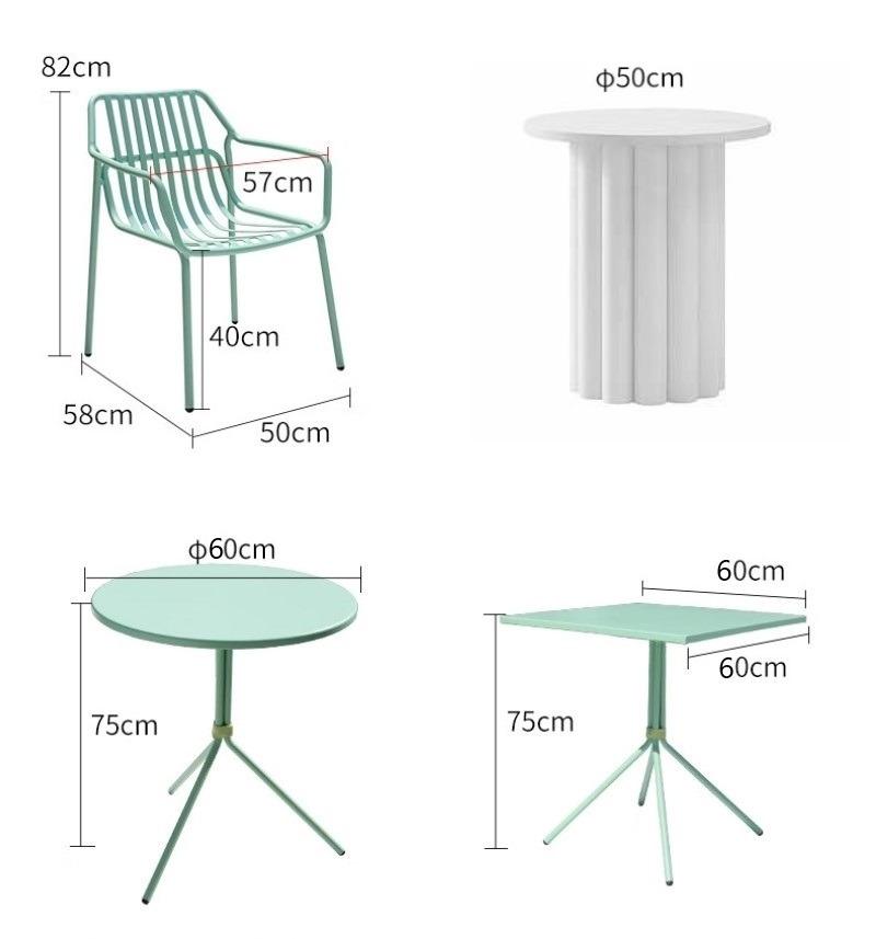 Bộ bàn ghế sân vườn quán trà sữa tối giản CQ0336 15