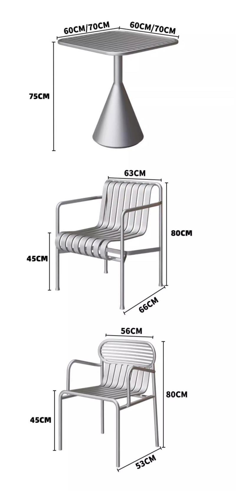 Bộ bàn ghế trang trí ngoại thất quán cà phê KC161 10