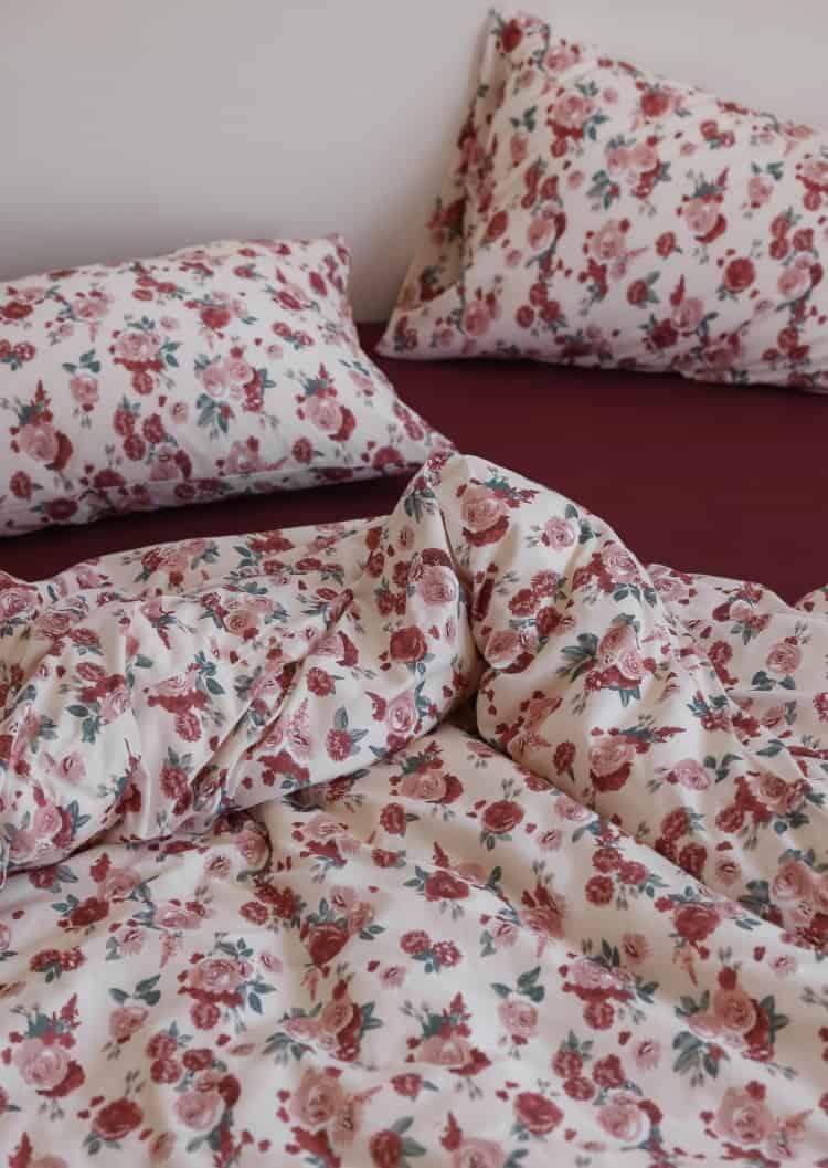 Bộ chăn ga gối cotton hoa hồng quyến rũ ZH5911 6