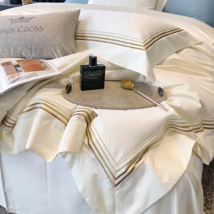 Bộ chăn ga gối Cotton Satin sọc sợi cao cấp ZH5481 10