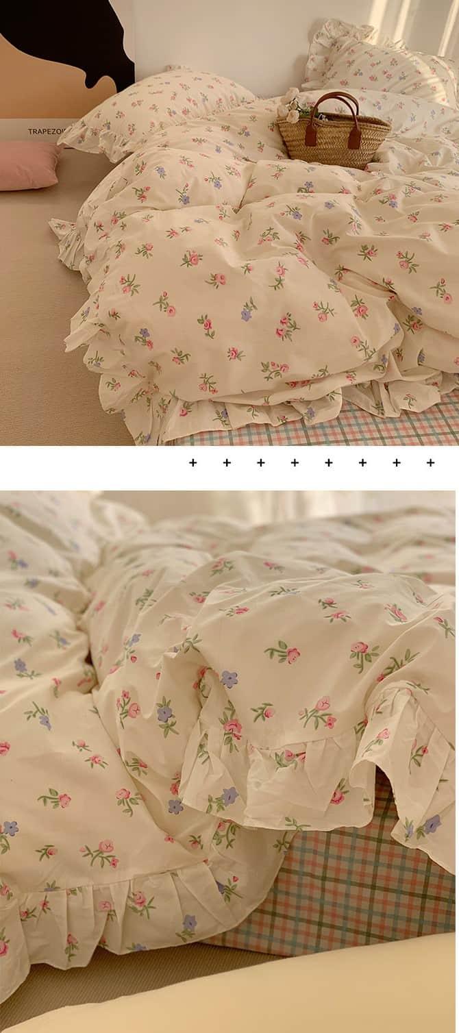 Bộ chăn ga gối hoa nhí phong cách Hàn Quốc MM5720 7