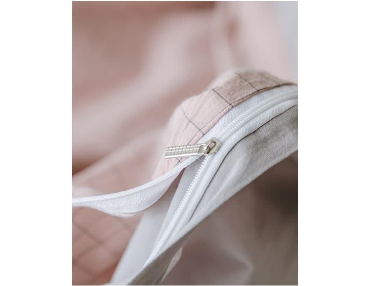 Bộ chăn ga gối họa tiết caro sang trọng MM3607B 5