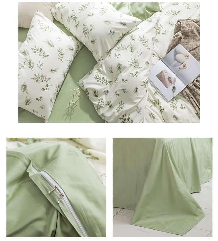 Bộ chăn ga gối họa tiết cây lá hiện đại MM7473A 11