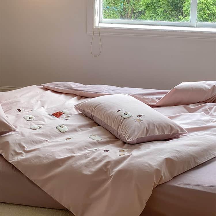 Bộ chăn ga gối họa tiết chú cừu bông cho bé MM9149 1 Bộ chăn ga gối họa tiết chú cừu bông cho bé MM9149 5