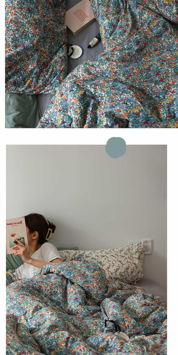 Bộ chăn ga gối họa tiết hoa nhí lãng mạn MM4695 4 Bộ chăn ga gối họa tiết hoa nhí lãng mạn MM4695 7