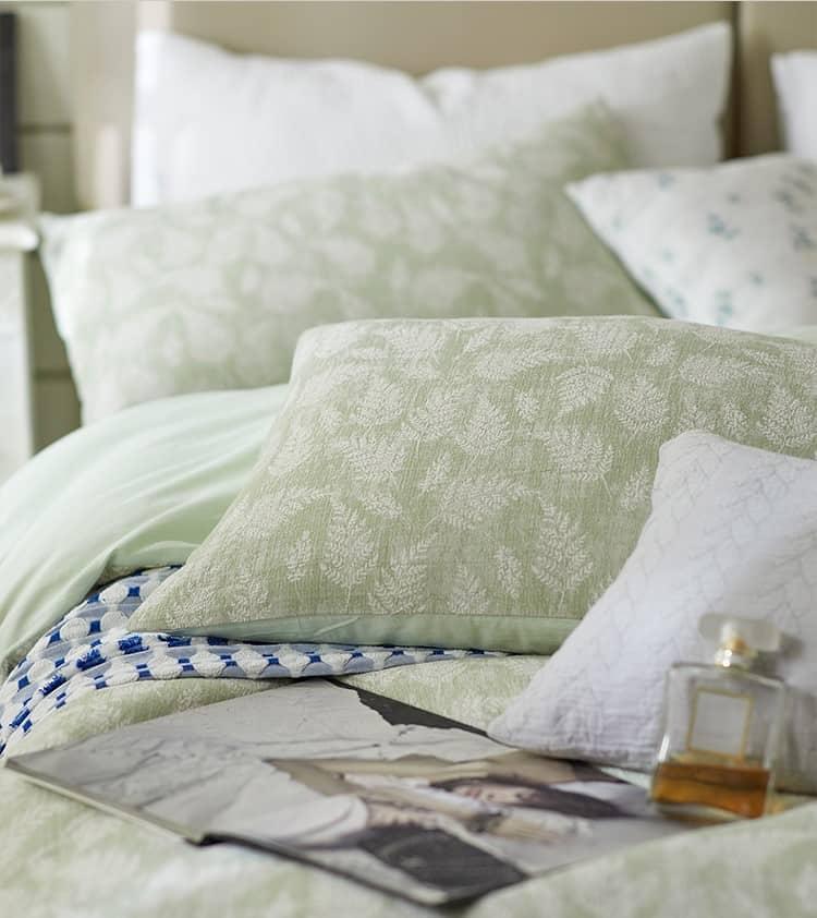 Bộ chăn ga gối họa tiết lá dương xỉ MM9528B 4 Bộ chăn ga gối họa tiết lá dương xỉ MM9528B 7