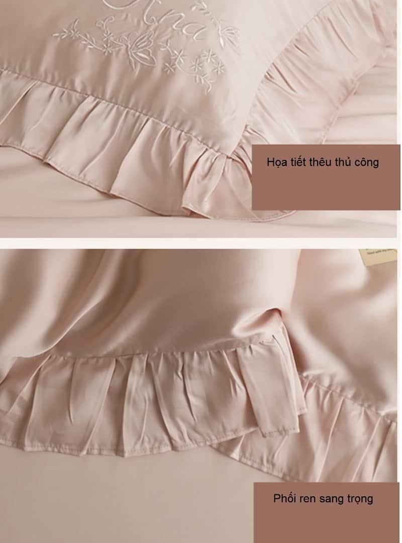 Bộ chăn ga gối màu tinh khiết sang trọng MM1529 5
