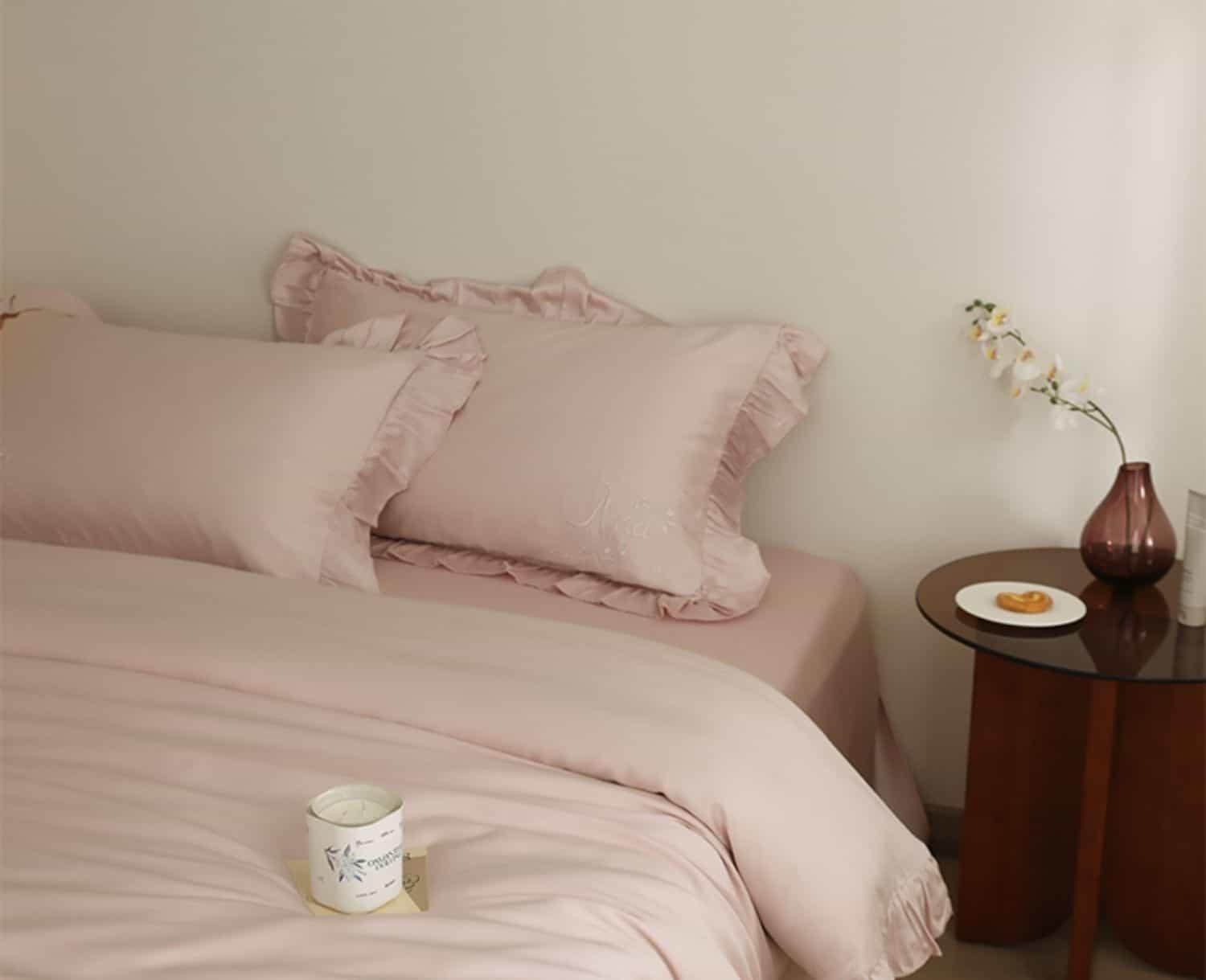 Bộ chăn ga gối màu tinh khiết sang trọng MM1529 6