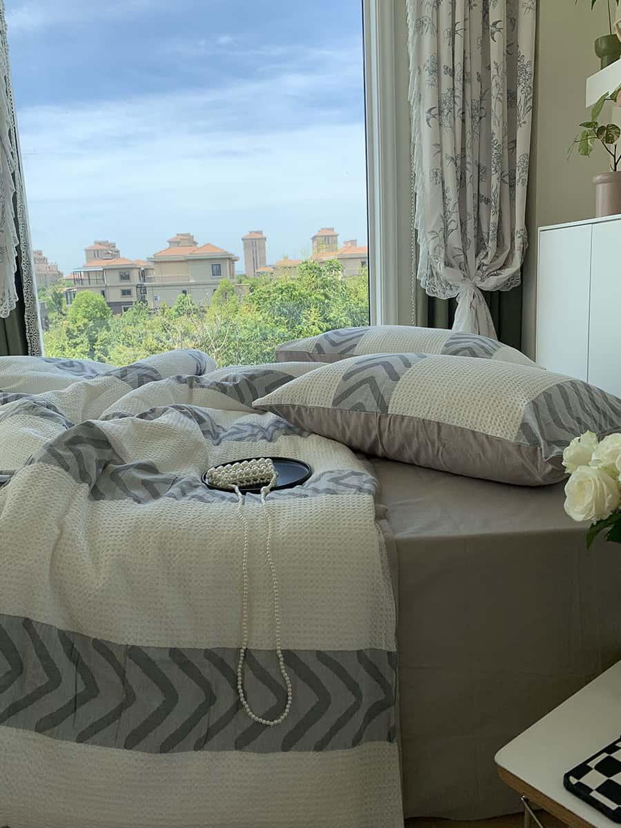 Bộ chăn ga gối sáp mềm phong cách Bắc Âu MM6017 1 Bộ chăn ga gối sáp mềm phong cách Bắc Âu MM6017 5