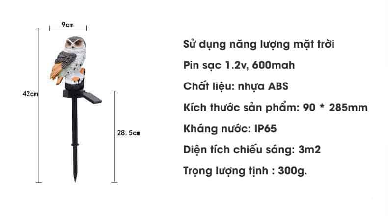Cột đèn trang trí sân vườn chim cú mèo PD3762 9 Cột đèn trang trí sân vườn chim cú mèo PD3762 18