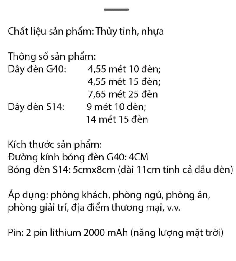 Dây đèn led trang trí sân vườn năng lượng mặt trời TYN004 14