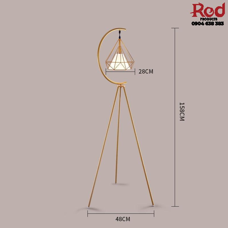 Đèn cây đứng ba chân chao kim cương độc đáo RC1016 13