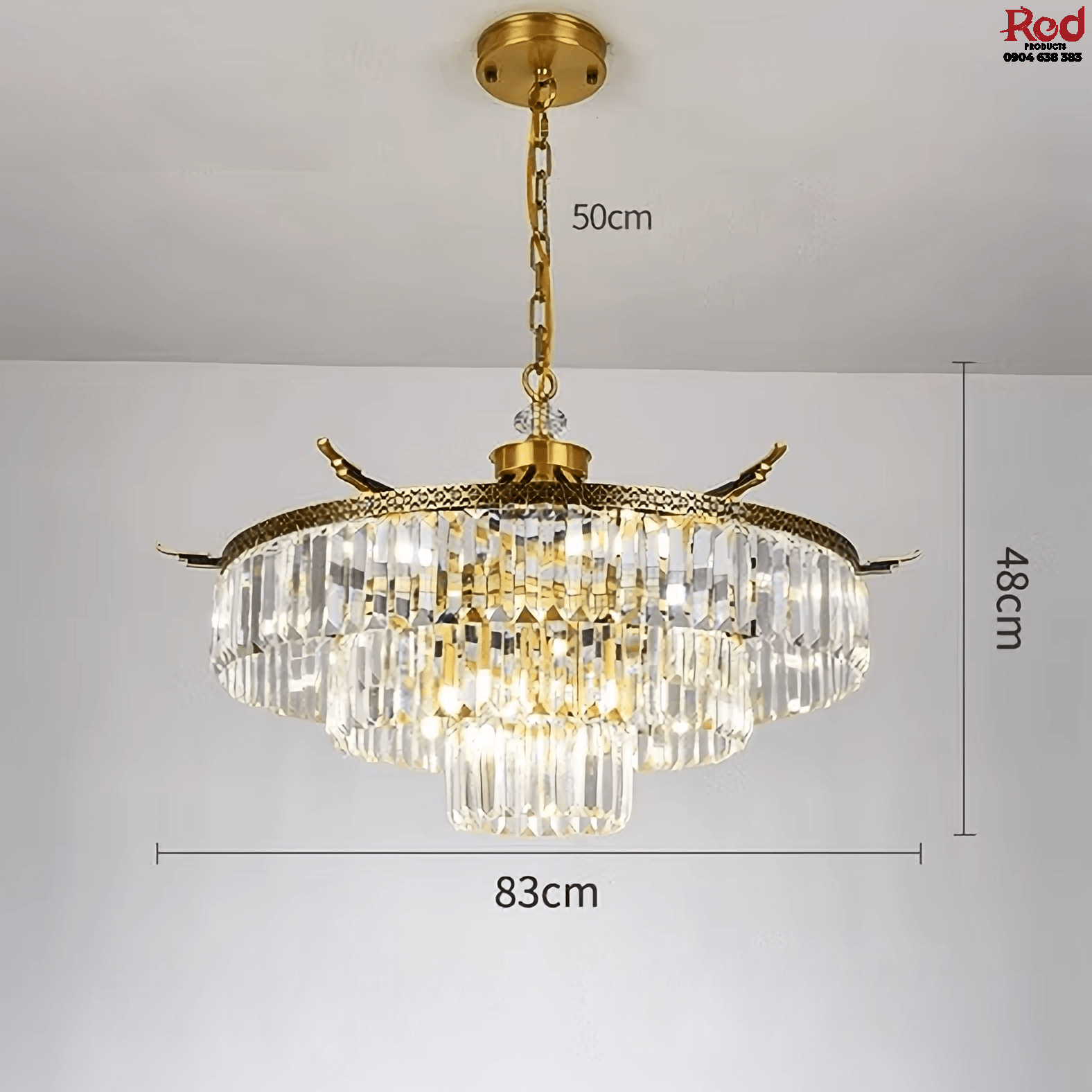 Đèn chùm pha lê cổ điển decor căn hộ Duplex MZ6390 10