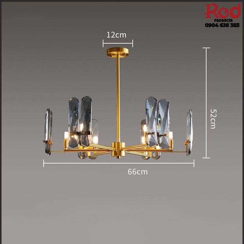 Đèn chùm pha lê phòng khách sáng tạo bằng đồng MN6914 11