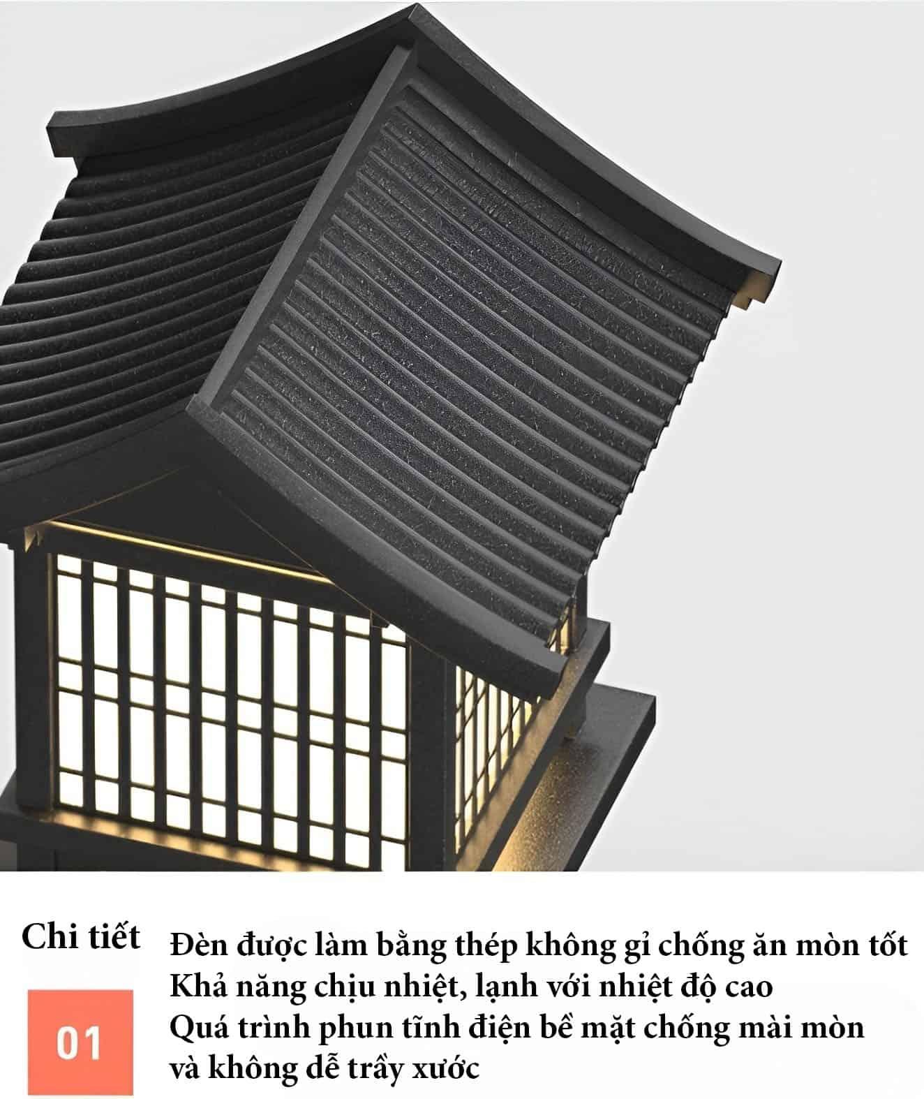 Đèn cột chiếu sáng lối đi phong cách cổ điển C3037A 12