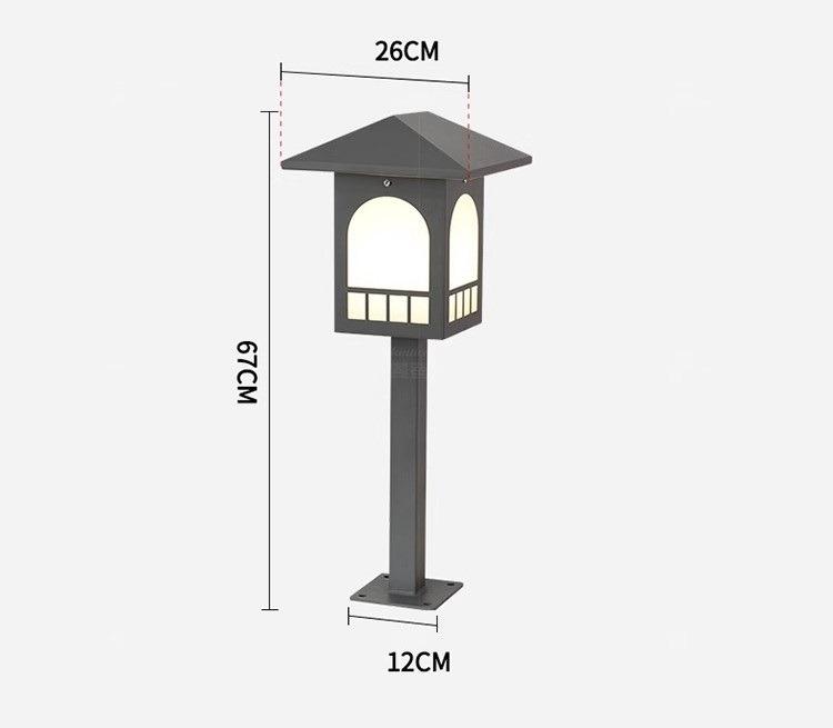 Đèn cột ngôi nhà chiếu sáng sân vườn DSQ051 13