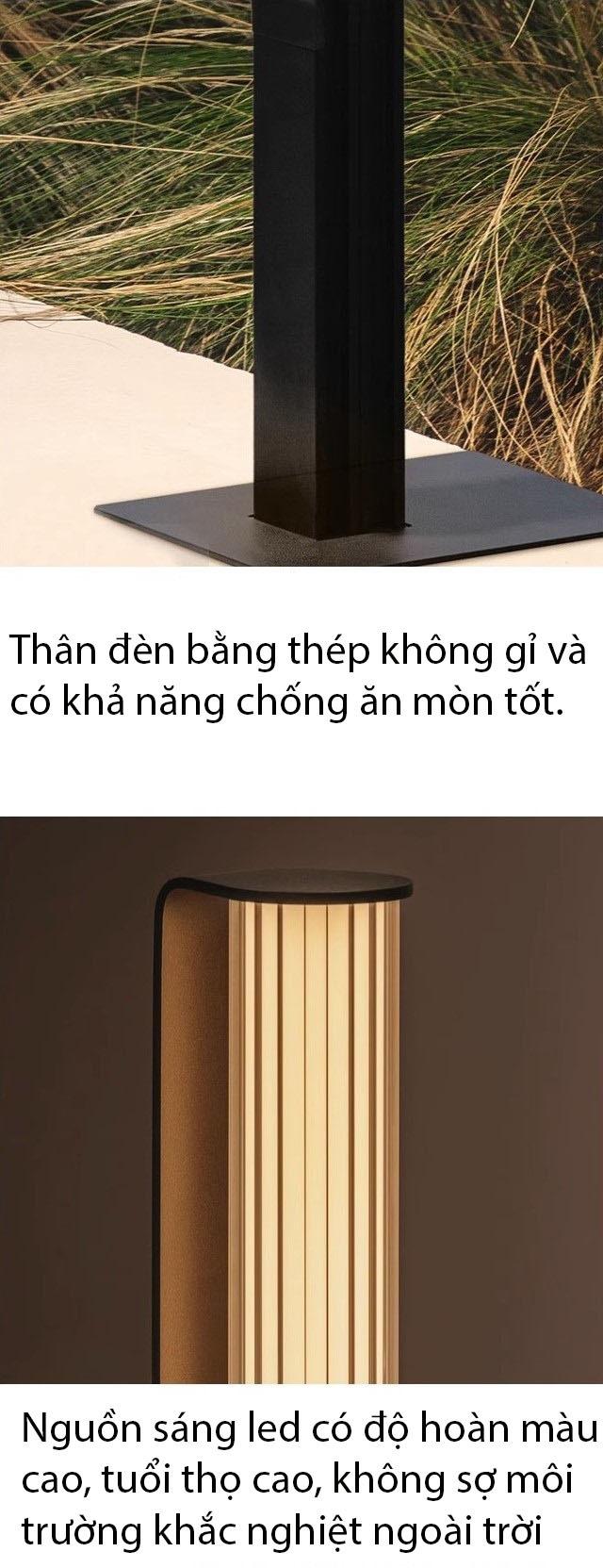 Đèn cột tích hợp hai bóng chiếu sáng sân cỏ C0009 11