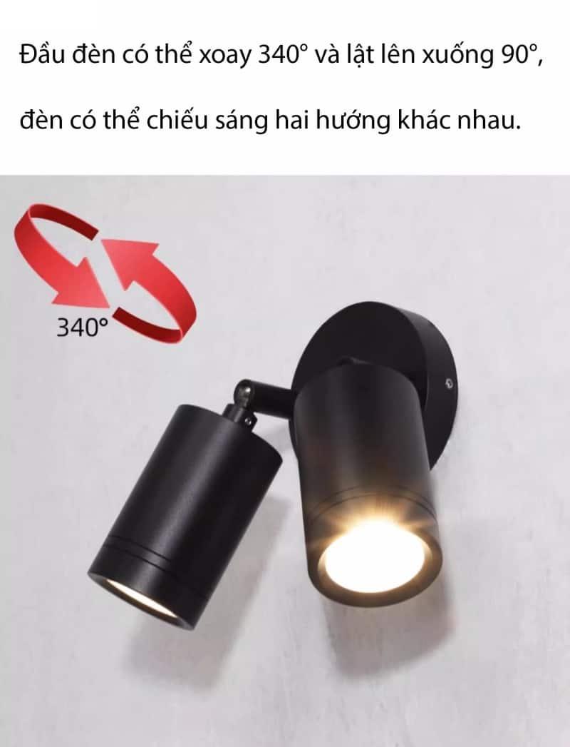 Đèn gắn tường 2 đầu chiếu rọi biệt thự sân vườn SYJ101 12