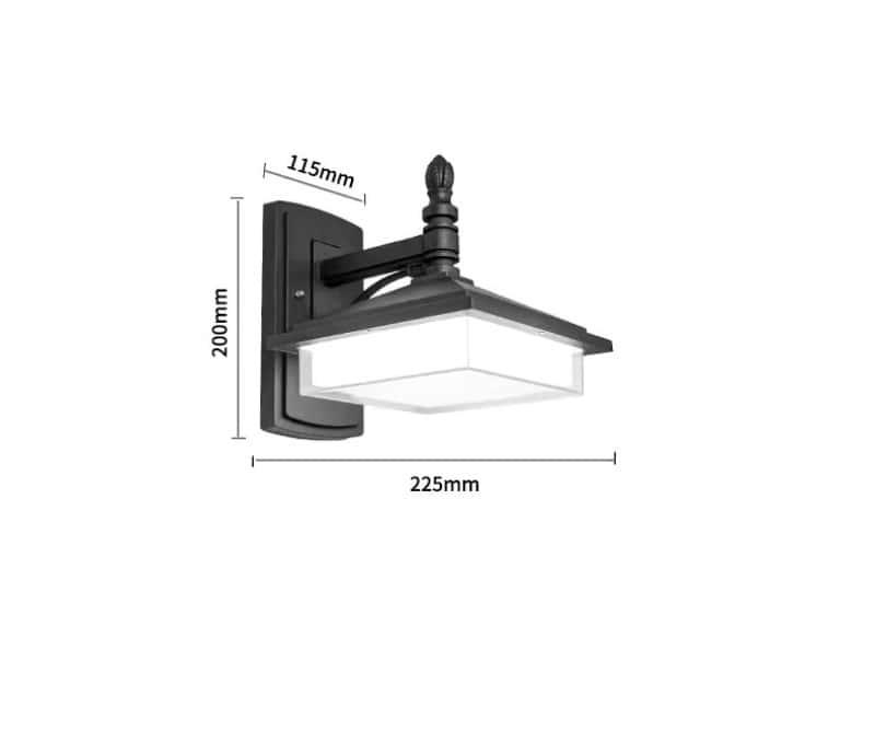 Đèn gắn tường hình vuông tối giản chống nước GY4180 12