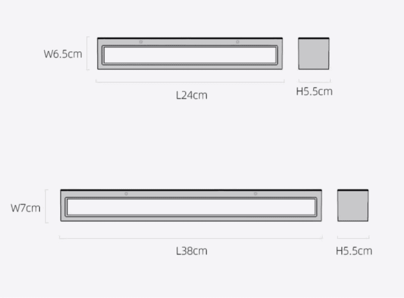 Đèn gắn tường xi măng hình hộp chữ nhật GB2111 13