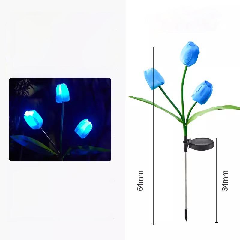 Đèn hoa Tulip cắm cỏ trang trí cảnh quan KE6767 7