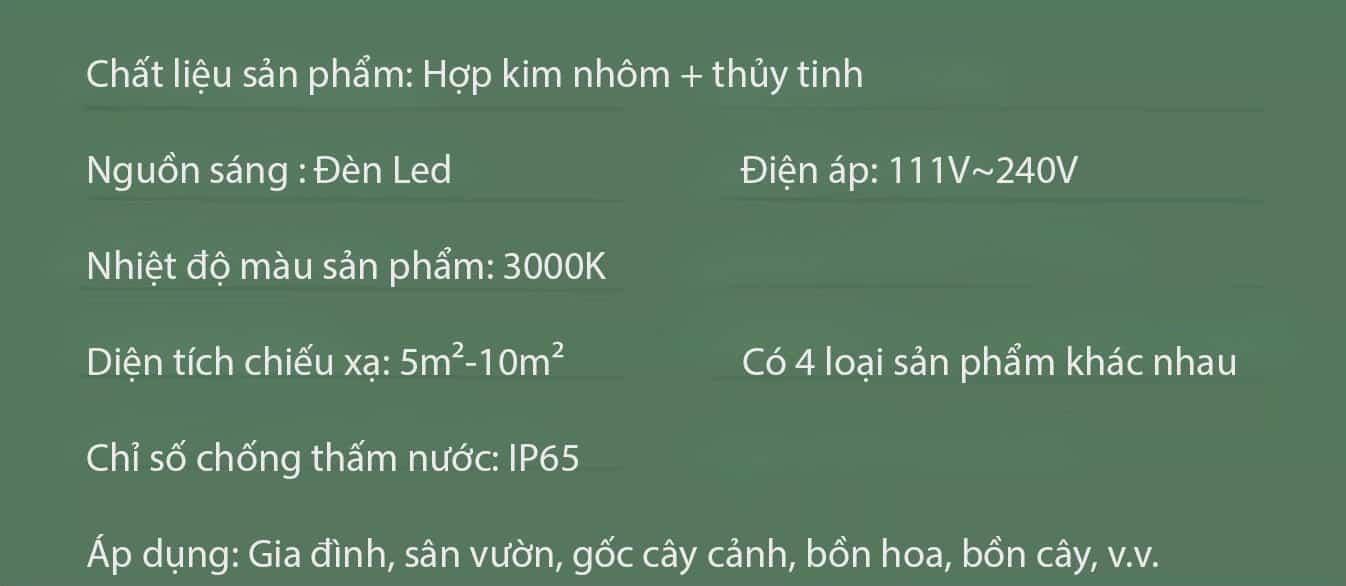 Đèn hắt cây ngoài trời cao cấp C2218 15