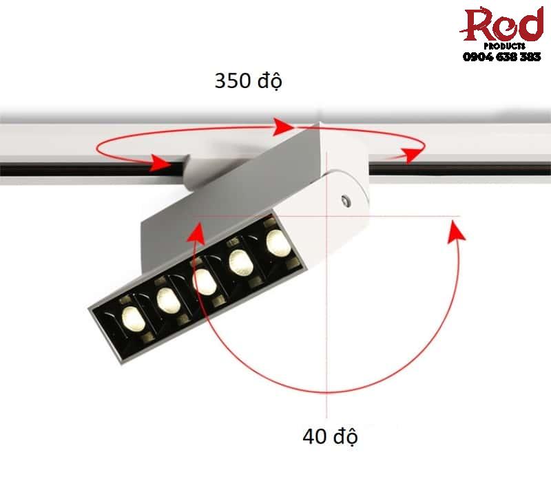 Đèn led gắn thanh ray nam châm gập 40 độ ZG7012 8