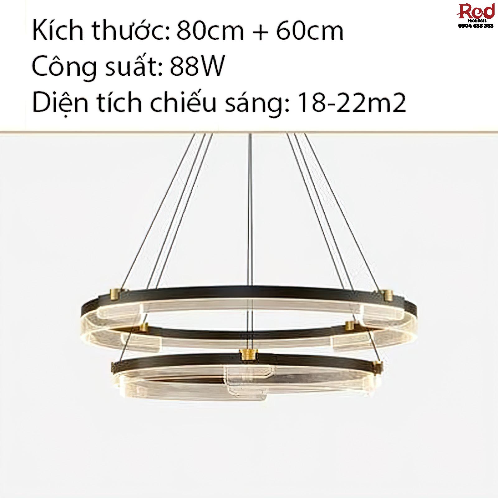 Đèn Led thả trần vòng tròn đen kiểu Châu Âu DL7222 12