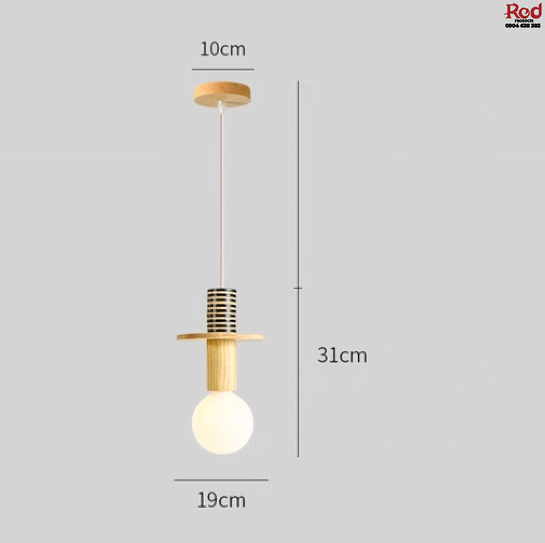 Đèn thả bằng gỗ tự nhiên cách điệu Memphis MD3544 13