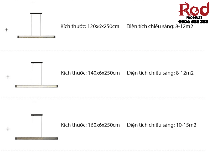 Đèn thả dải thanh dài trang trí nhà hàng cao cấp PXA732 14