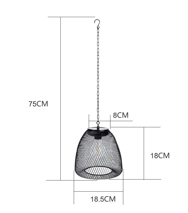 Đèn thả đan mây năng lượng mặt trời FX514 16