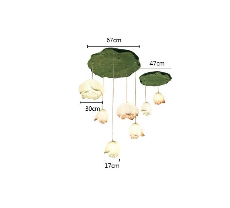 Đèn thả hoa sen trang trí bàn ăn sáng tạo DD6089 10