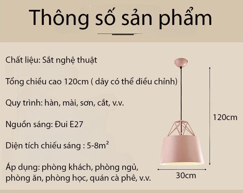 Đèn thả trần decor nhà hàng đa màu sắc AL5772 20