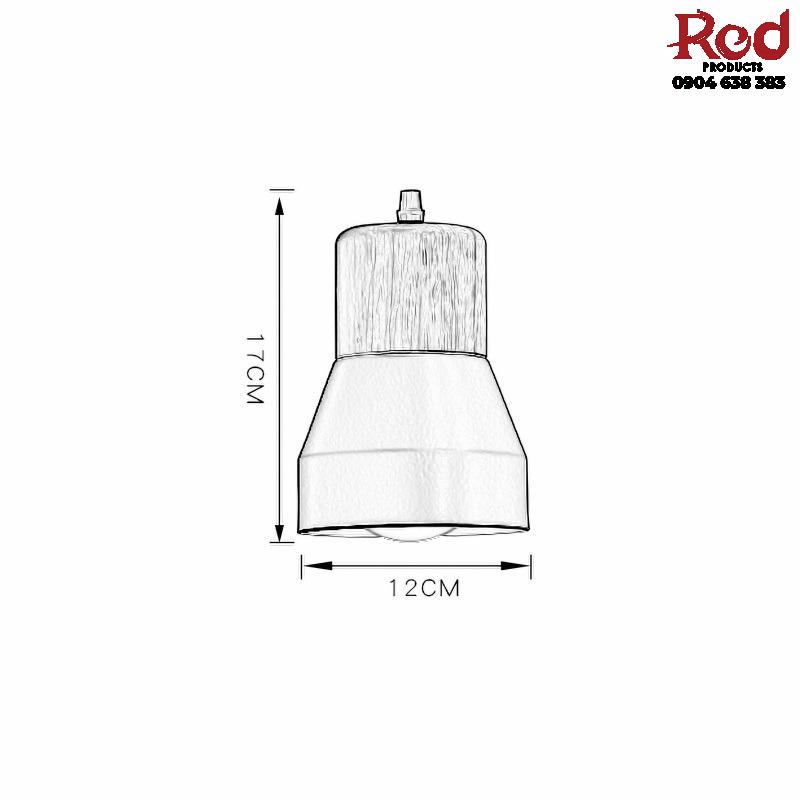 Đèn thả trần thép cao cấp đui gỗ nhiều màu sắc HL0134 11