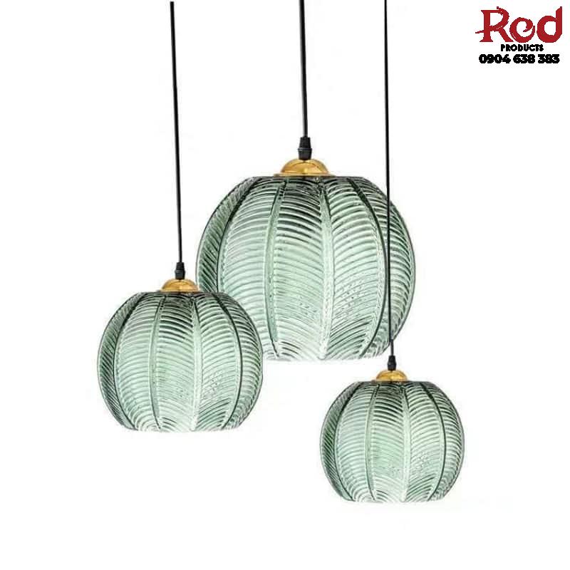 Đèn thả thủy tinh hoa văn lá chuối độc đáo ZDL1269 10