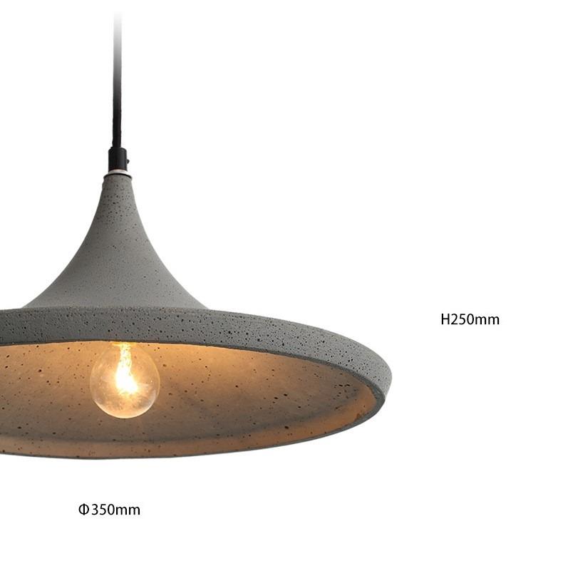 Đèn thả xi măng decor màu xám kiểu loa DLS303 7