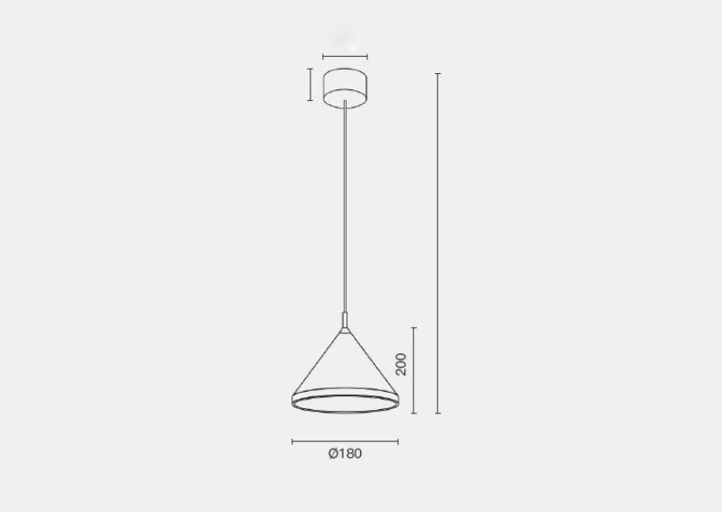 Đèn thả xi măng hình chóp sáng tạo DLS610 6