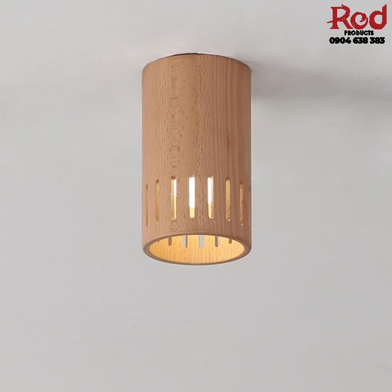 Đèn trần decor bằng gỗ hình trụ tròn sáng tạo CH3542 12