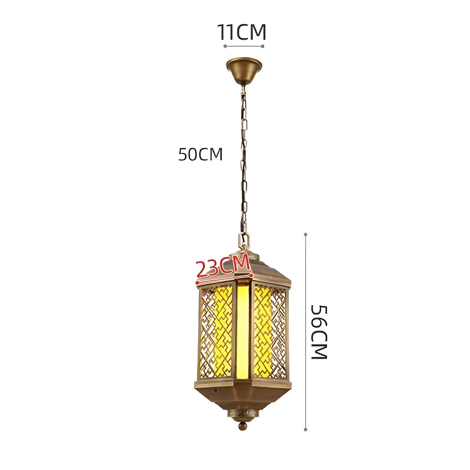 Đèn thả mái hiên hình trụ nghệ thuật cổ điển TY6025 16