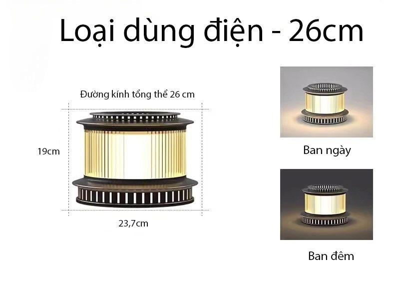 Đèn trụ cổng trang trí năng lượng mặt trời C3075K 9