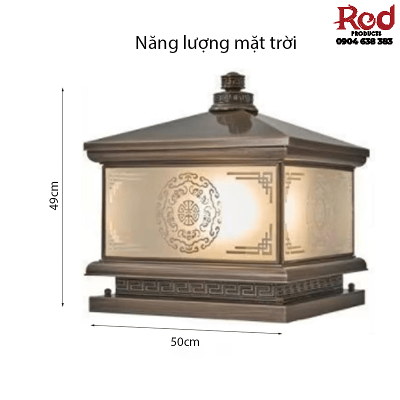 Đèn trụ đồng cổ điển trang trí lối đi sân vườn SH4355 10