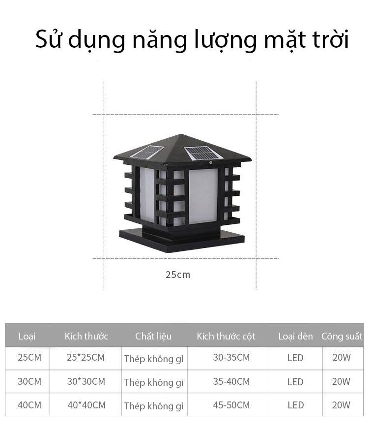 Đèn trụ ngôi đình năng lượng mặt trời OH2615 11