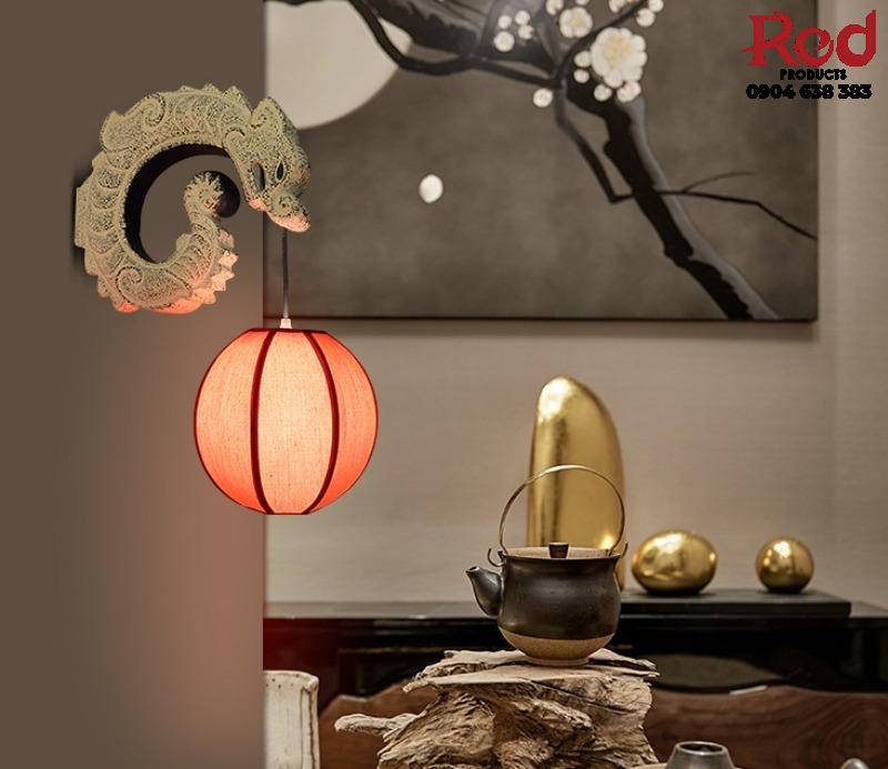 Đèn tường decor rồng ngậm đèn phong cách Á Đông BD8014 5